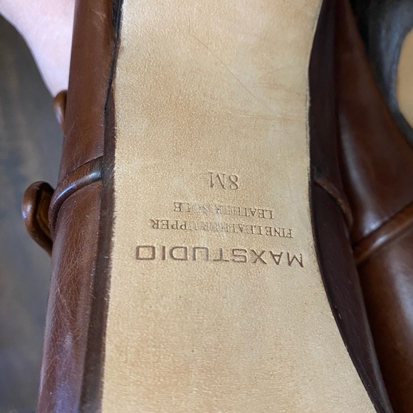 Chestnut leather Mary Jane heels 👠 - Picture 7 of 8